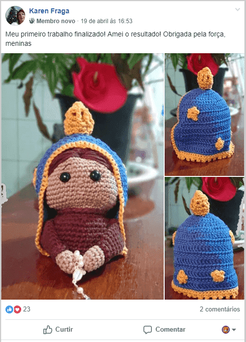 amigorumi da nossa senhora aparecida